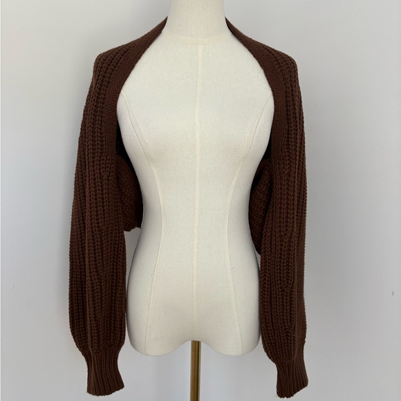 Forever 21 Sweaters - Forever 21 Brown Knit Shrug Sweater